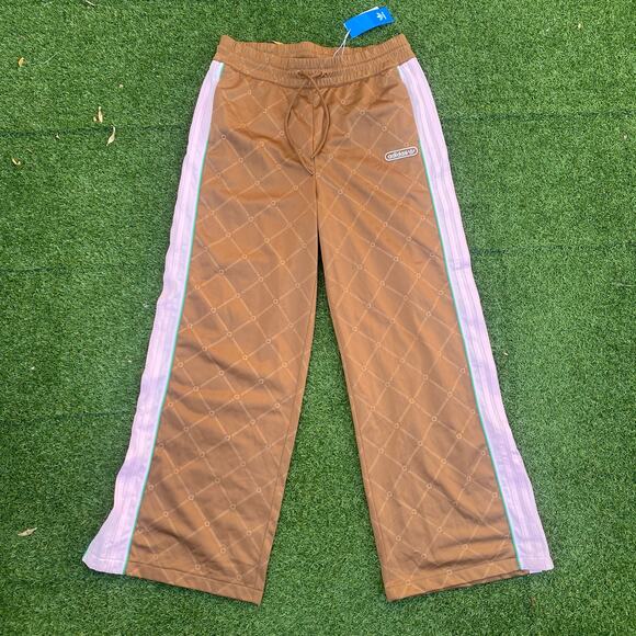 Adidas Women's Track Suit Jacket Pants Brown Pink Green - Picture 5 of 9